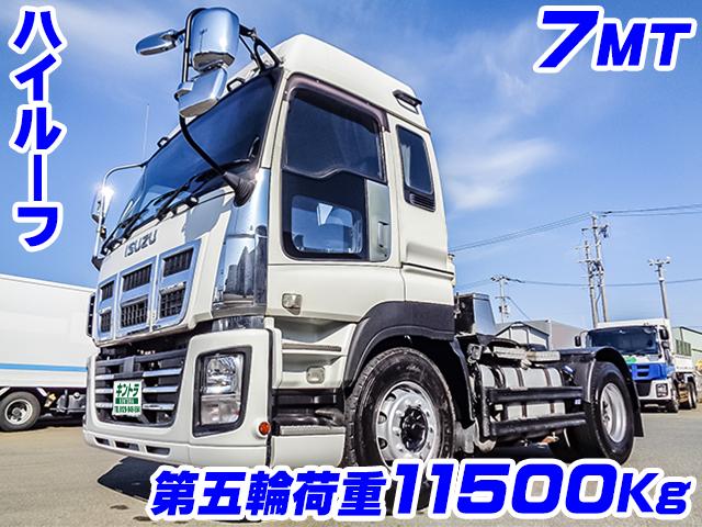 H24　いすゞ　ギガ　トレーラーヘッド　第五輪荷重11500kg　ハイルーフ　ブタ鼻配線　後輪エアサス