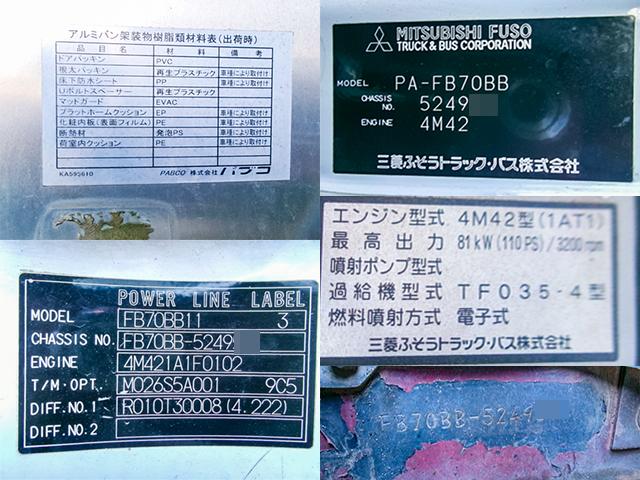 H18/10 三菱ふそう キャンター アルミバン(箱車) PA-FB70BB詳細