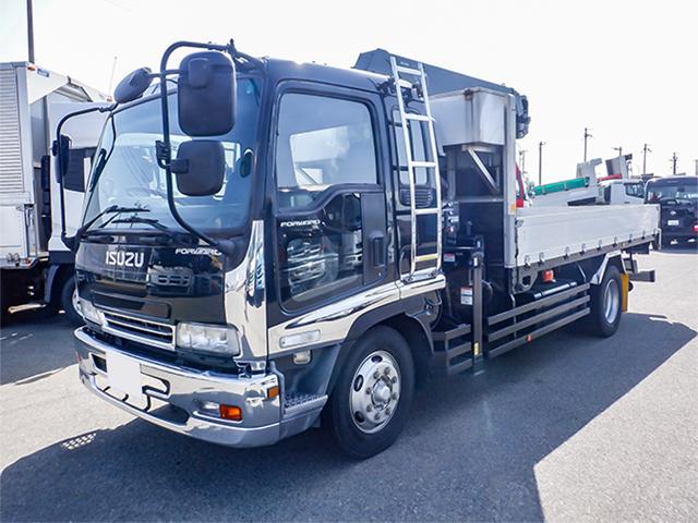 野村トーイ ブリキ プラ ふそう トラッククレーン車 昭和レトロ