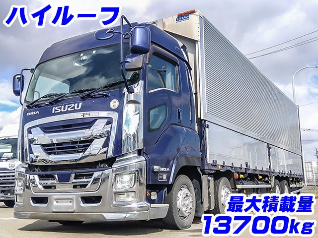 H30　いすゞ　ギガ　4軸低床　アルミウイング　日本フルハーフ製　ハイルーフ　 最大積載13700kg　スムーサー　後輪エアサス