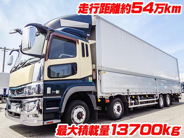 H31　三菱ふそう　スーパーグレート　ウイング　最大積載量13700kg　ラッシングレール2段　内フック　メッキ　
