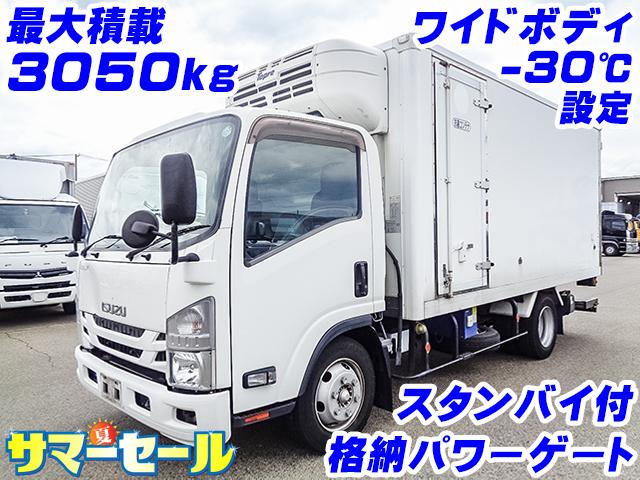 H30　いすゞ　エルフ　東プレ製冷蔵冷凍車　最大積載3050kg　ワイドボディ　－30度設定　スタンバイ　格納パワーゲート