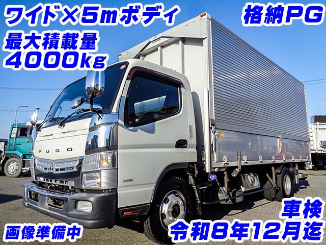 H30　三菱ふそう　キャンター　アルミウイング　ワイドボディ　ロングボディ　格納パワーゲート　前後ウイングスイッチ　ラッシングレール　車検